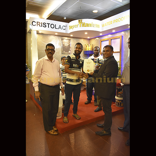 Crystolac super Titanium stall at Construct 2023 Exhibition-BMICH photo